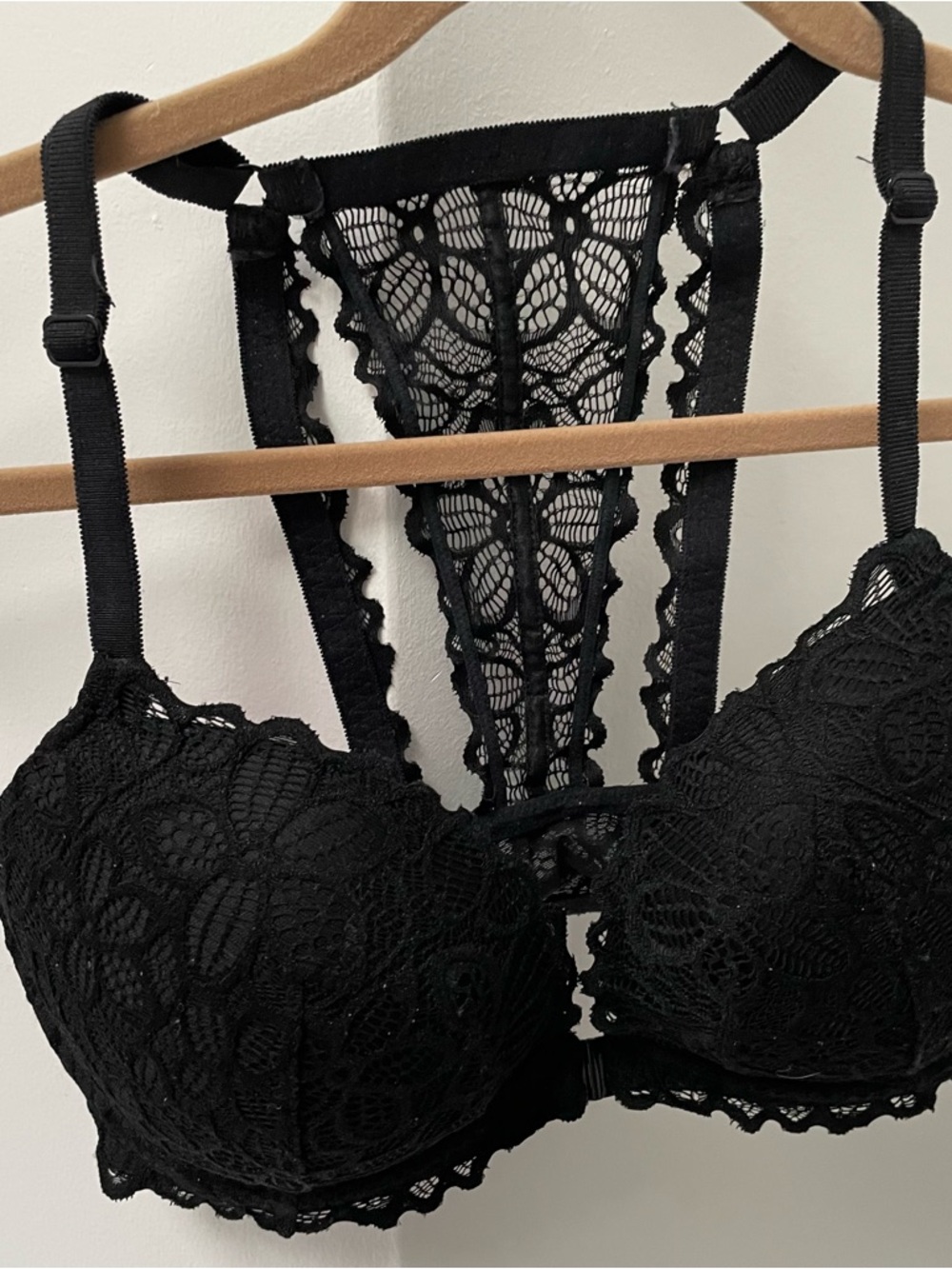 Victoria's Secret Black Lace Racerback Bra